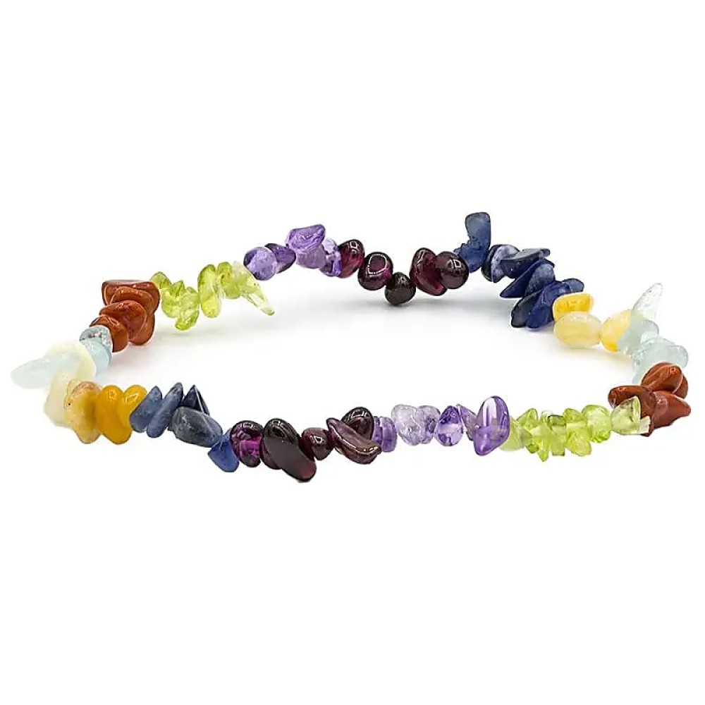 Armband Edelsteen 7 Chakra 5mm Splitter