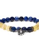 Armband Edelsteen Lapis Lazuli - Rutielkwarts Ganesha 8mm Kralen