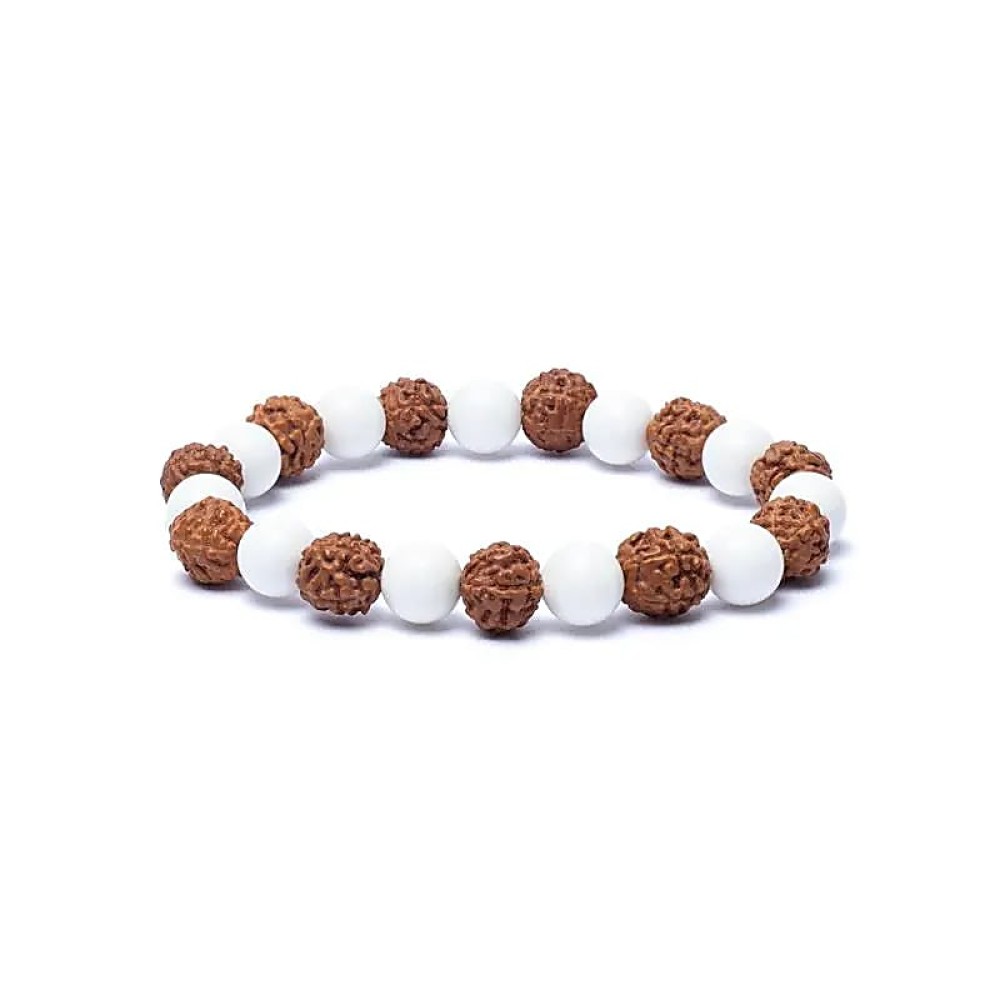 Armband Edelsteen Rudraksha Schelp 8mm Kralen