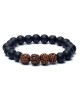 Armband Edelsteen Rudraksha - Zwarte Onyx 10mm Kralen