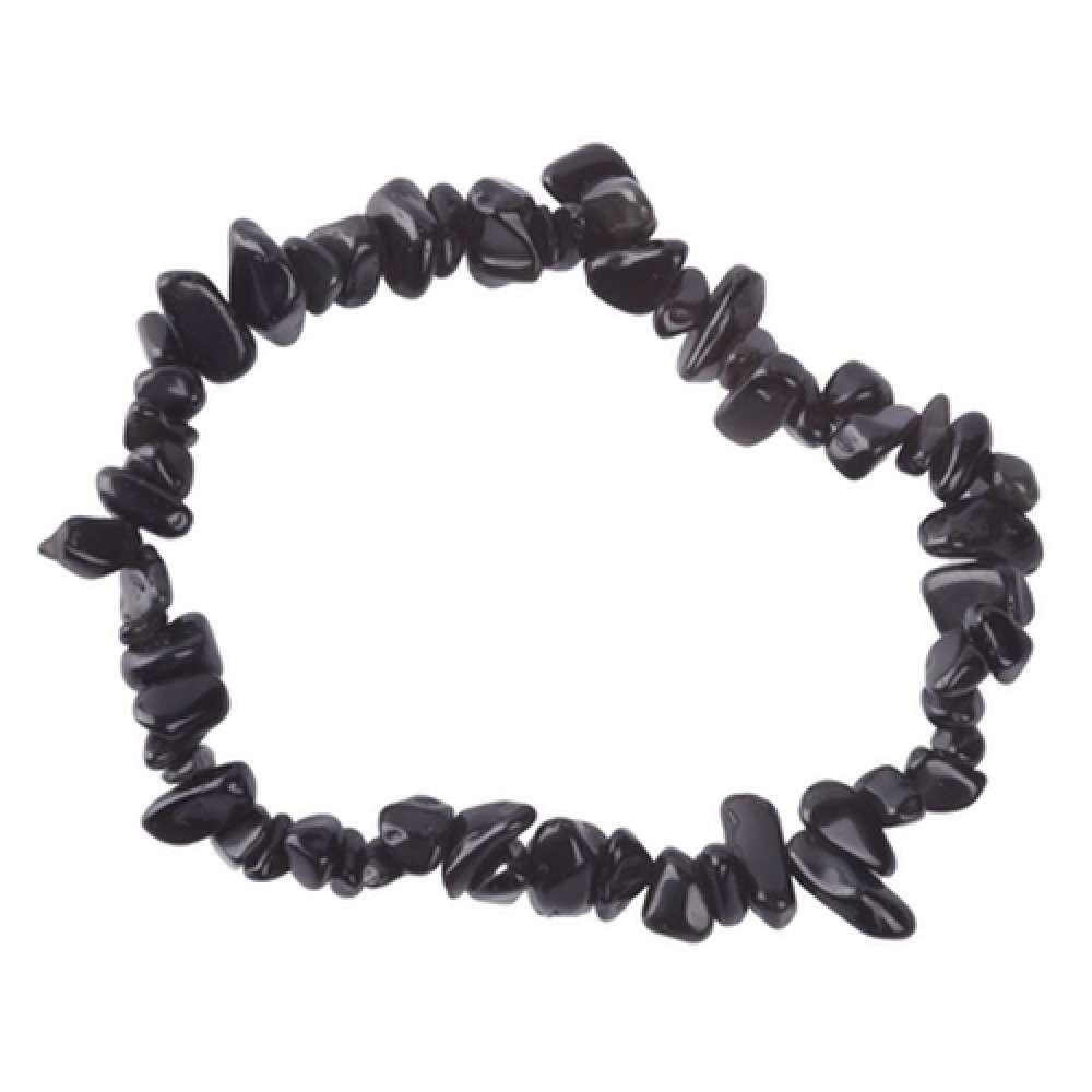 Armband Edelsteen Zwarte Obsidiaan Splitter