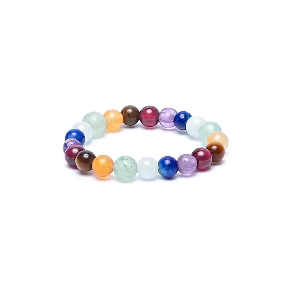 Edelsteen Ring Zeven Chakras 3mm Kralen