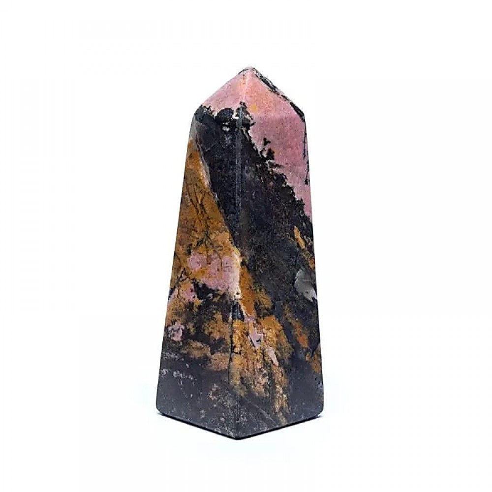 Rhodonite Point - Six-sided Obelisk 12x2,5x2,5 cm