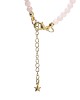 Edelsteen Halsketting Roze Kwarts Verstelbaar met Ster Hanger 37cm
