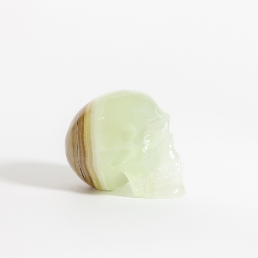 Crystal Skull Green Aragonite 6cm