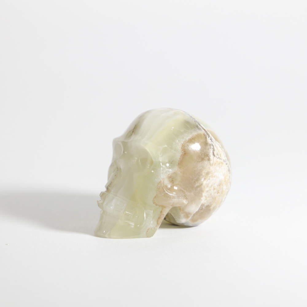 Crystal Skull Green Aragonite 7cm