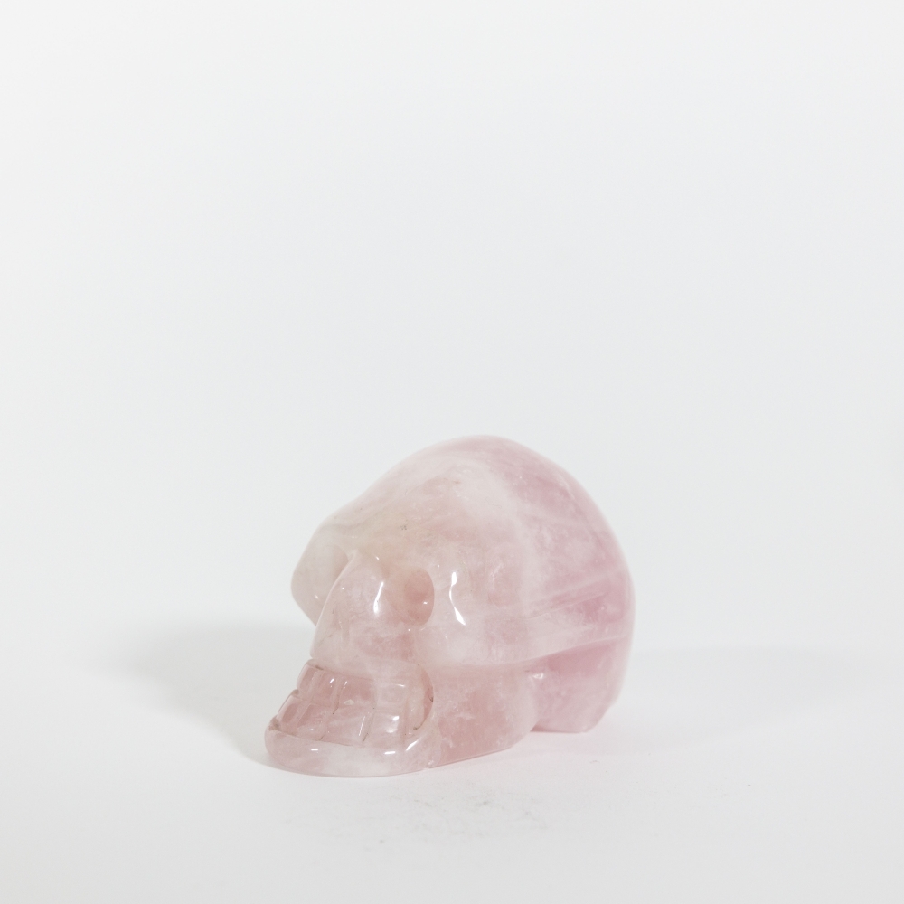 Crystal Skull Rose Quartz 7cm