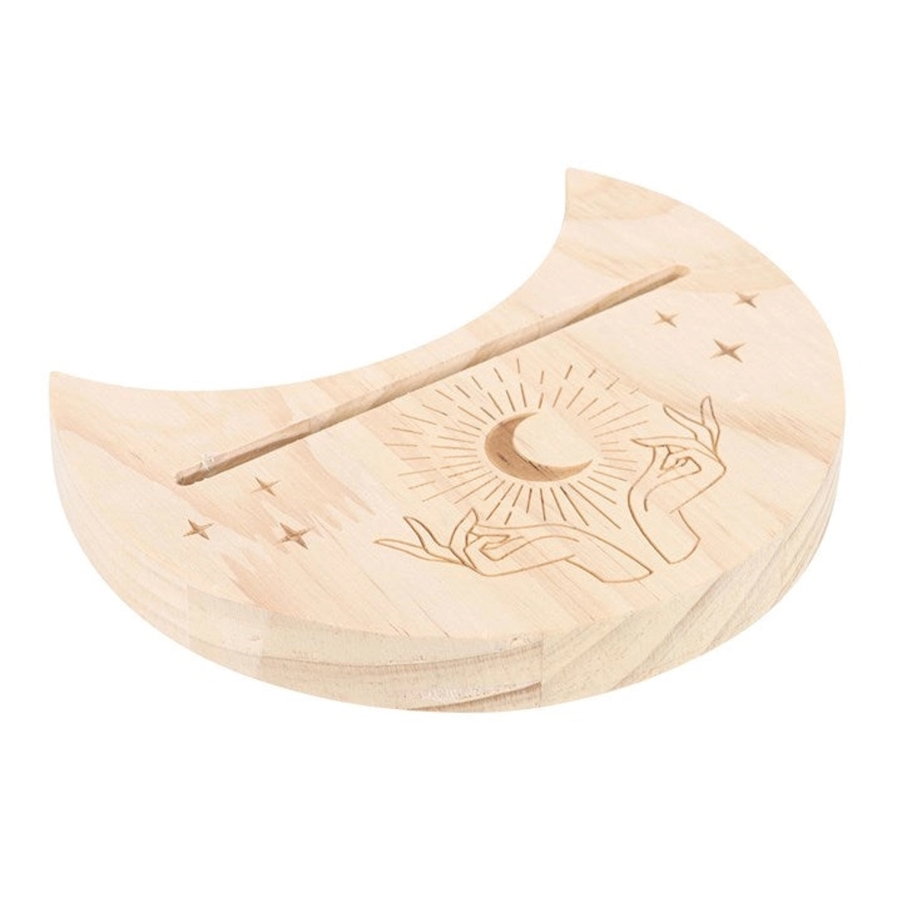 Natural Mystical Hands Crescent Moon Kaart Standaard