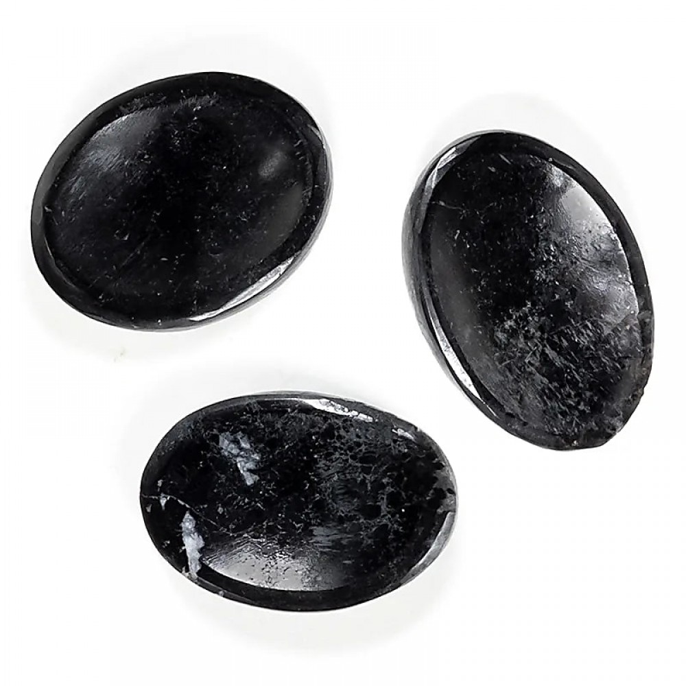 Black Tourmaline Worry Stone 3.5-4.5 cm