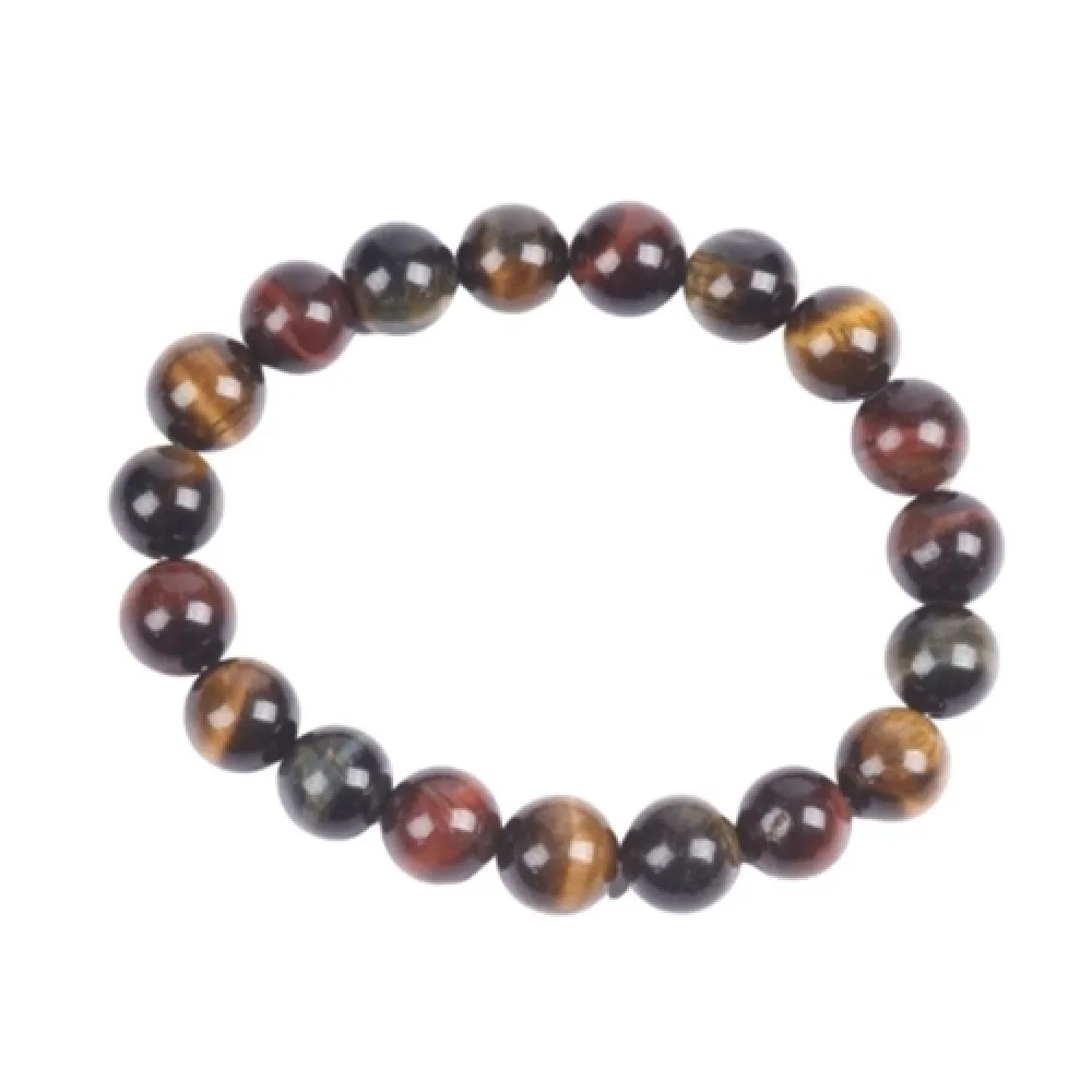 Armband Edelsteen Tijgeroog - Kattenoog 10mm Kralen Armband Edelsteen Tijgeroog - Kattenoog 10mm Kralen